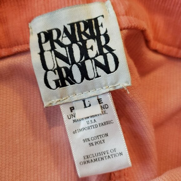 Prairie Underground Salmon Pink Corduroy Pants Womens L Large Side Zipper - Picture 2 of 9